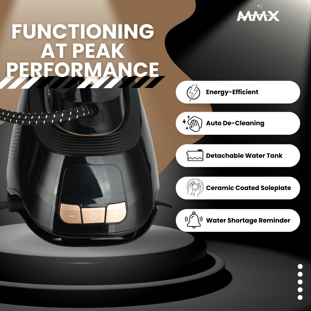 MMX DL988 SteamMaster Pro: 8.0bar Pressure Boiler Iron Generator with TempGuard ZeroBurn Technology