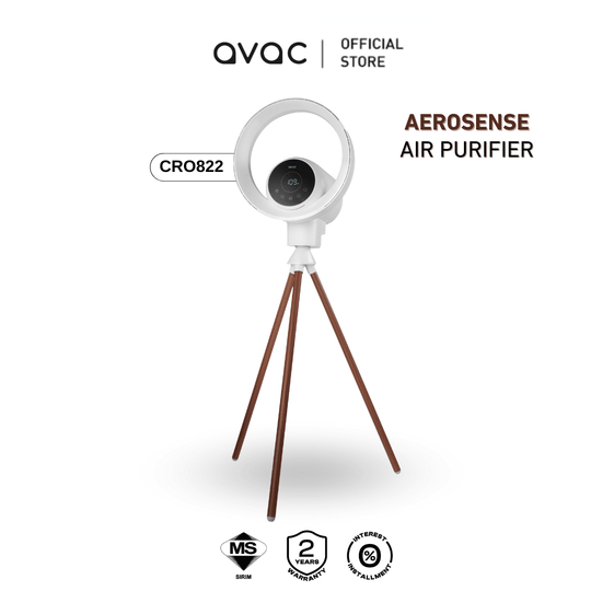 AVAC AeroSense Pro Air Purifier Bladeless Fan: 35W Power, Oscillating Purification (CRO822)