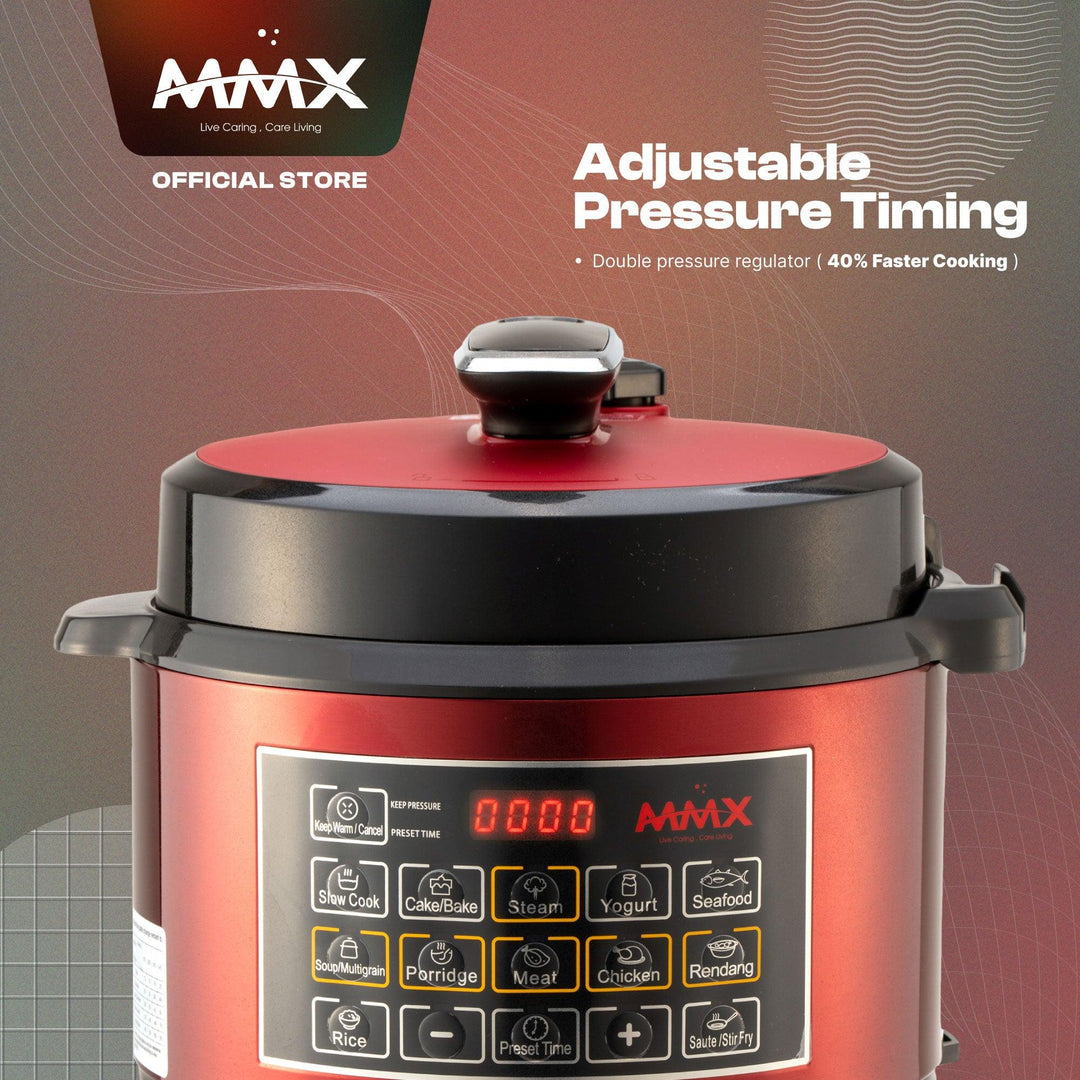 MMX Ewant Cuisinière Pro GP60 Extra Safety & Double Pressure Regulator Pressure Cooker 6L