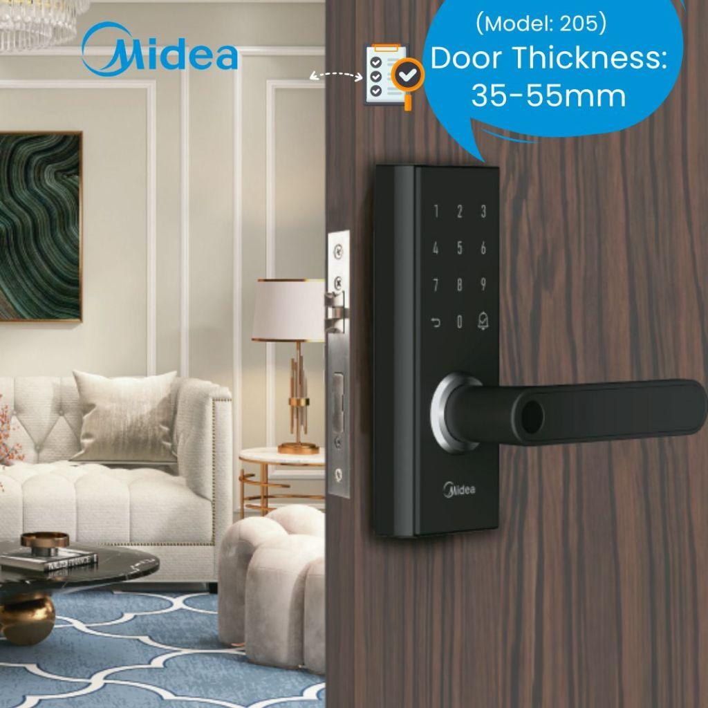 Midea BF205 SecureKey Pro: Smart Door Lock with Fingerprint | Password & RFID Card Access