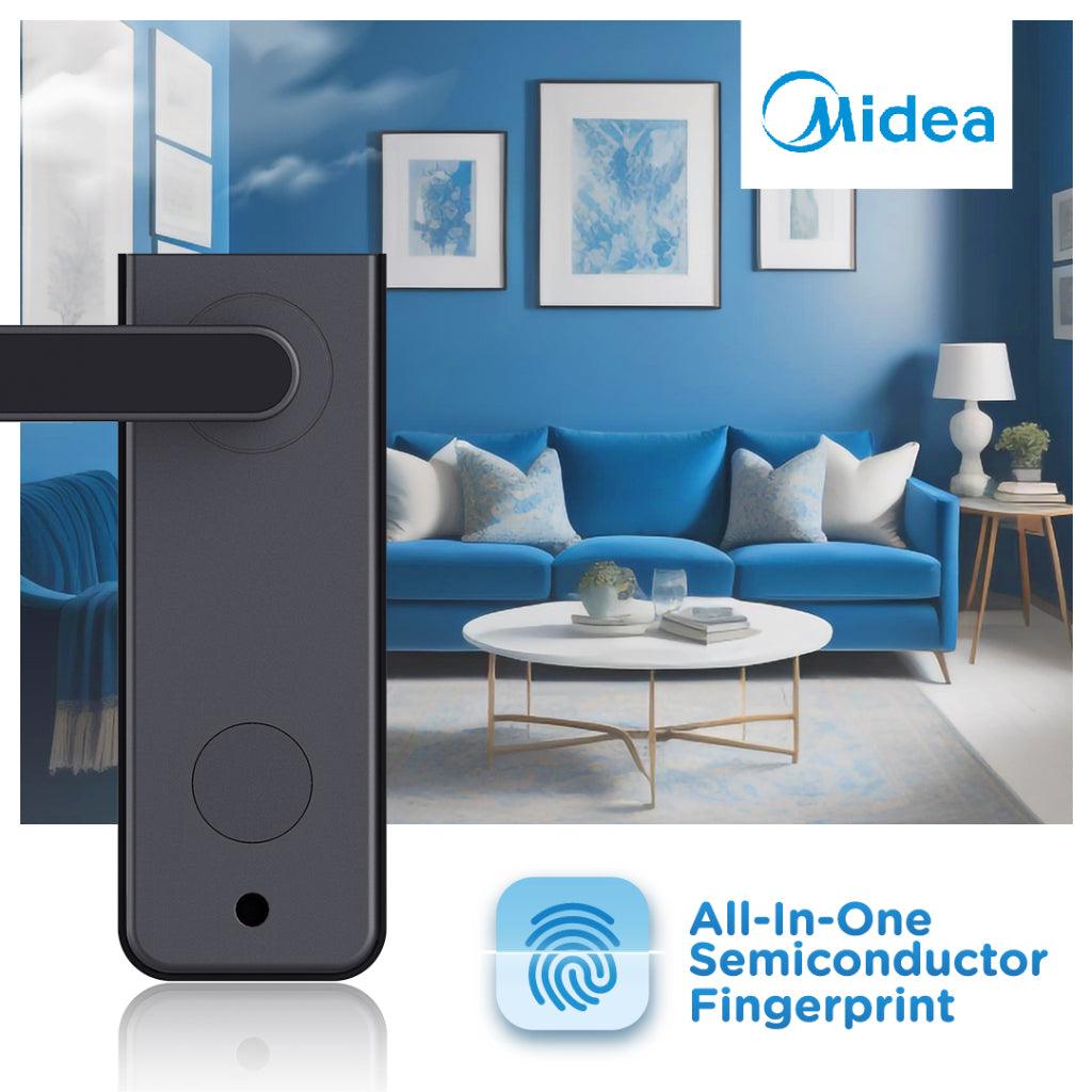 Midea BF211 NexGen SmartLock: High-Tech Keyless Entry Door Lock with Biometric Access & Remote Monitoring Technology