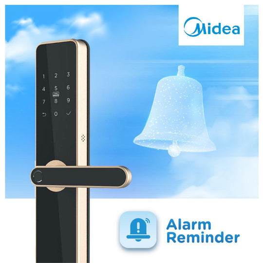 Midea BF211 NexGen SmartLock: High-Tech Keyless Entry Door Lock with Biometric Access & Remote Monitoring Technology