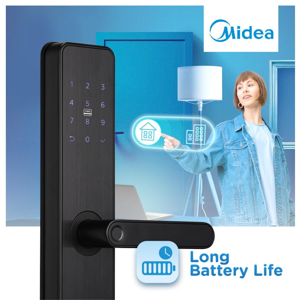 Midea BF211 NexGen SmartLock: High-Tech Keyless Entry Door Lock with Biometric Access & Remote Monitoring Technology