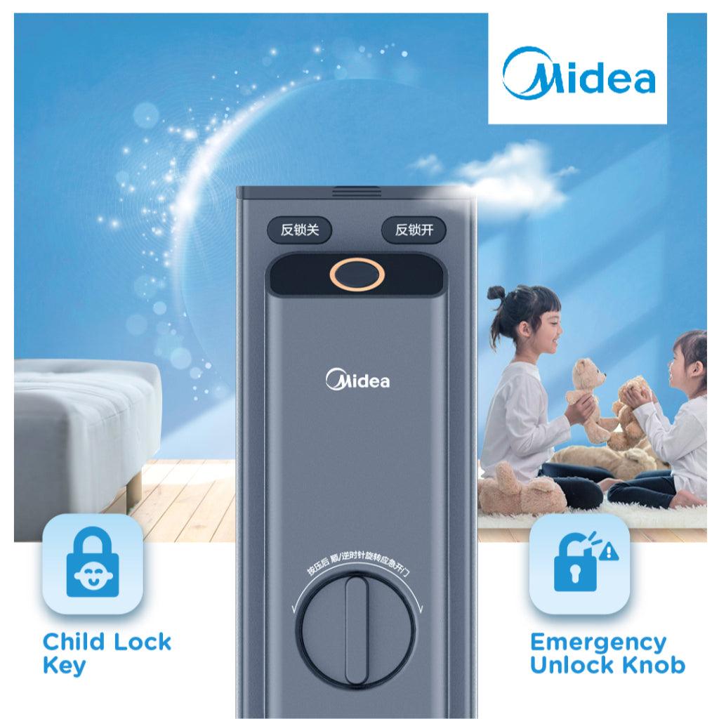 Midea BF550 UltraDigital MasterLock: Advanced 3D Facial Recognition Smart Door Lock Technology