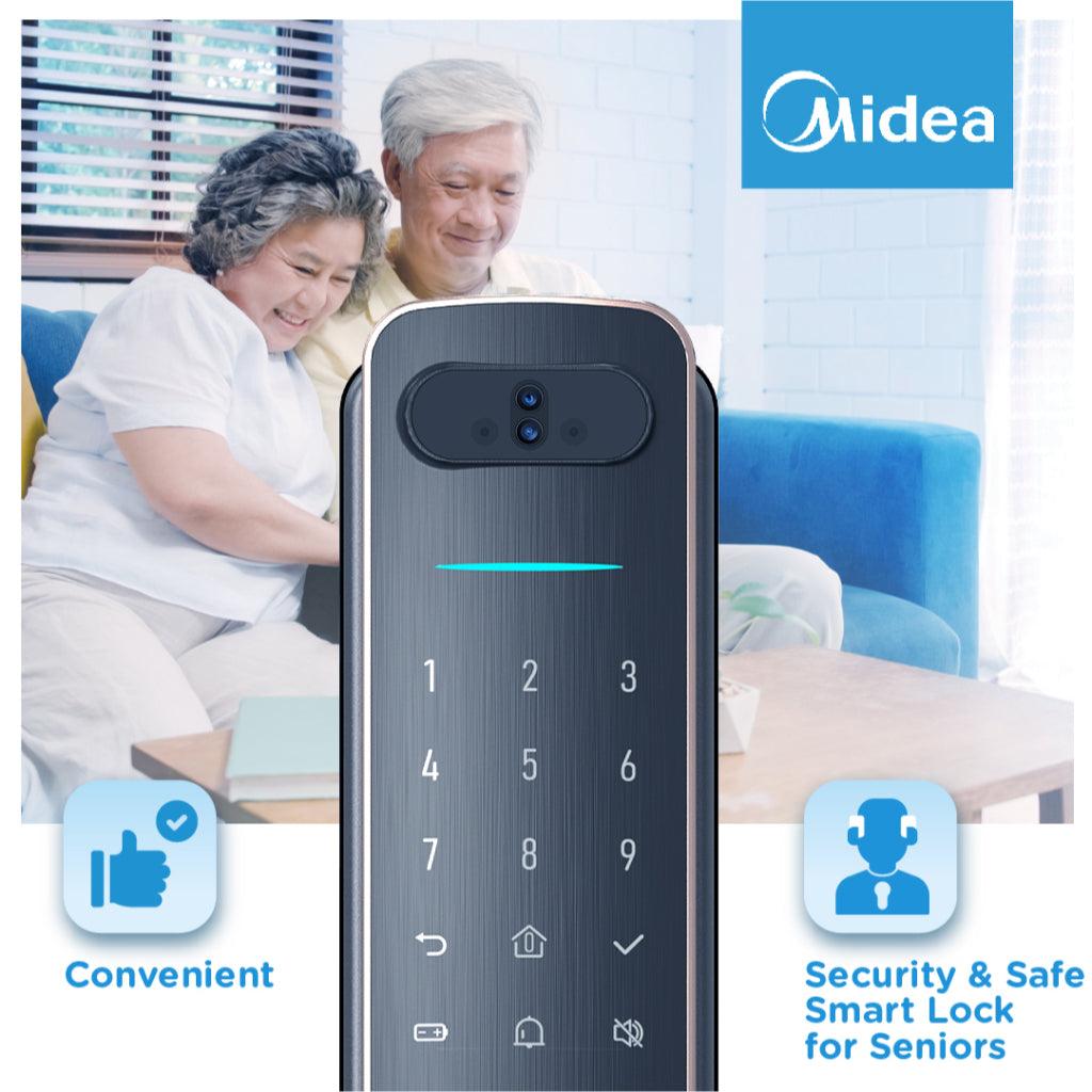 Midea BF550 UltraDigital MasterLock: Advanced 3D Facial Recognition Smart Door Lock Technology