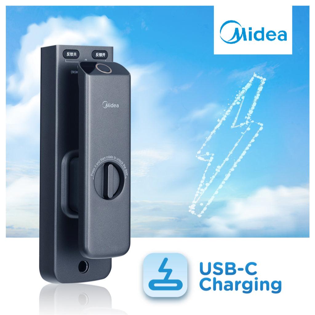 Midea BF550 UltraDigital MasterLock: Advanced 3D Facial Recognition Smart Door Lock Technology