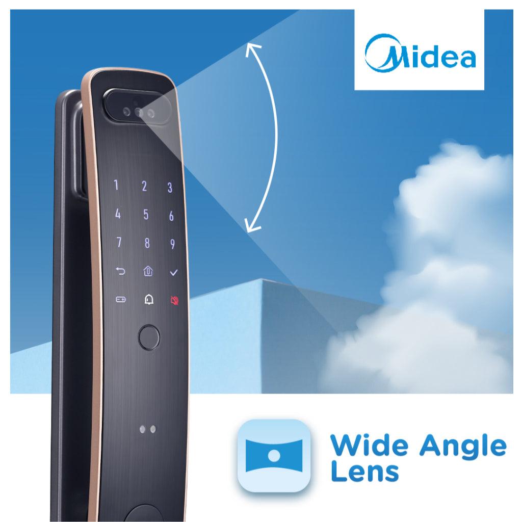 Midea BF550 UltraDigital MasterLock: Advanced 3D Facial Recognition Smart Door Lock Technology