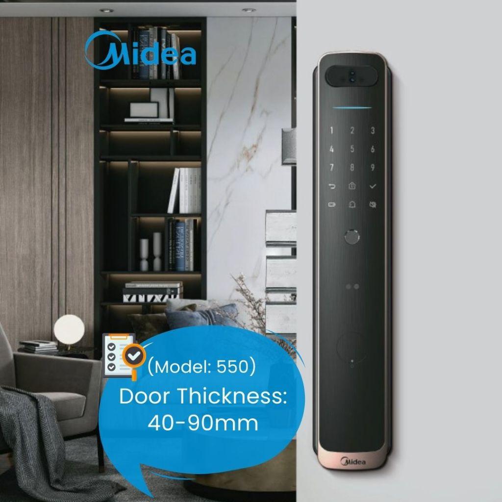 Midea BF550 UltraDigital MasterLock: Advanced 3D Facial Recognition Smart Door Lock Technology