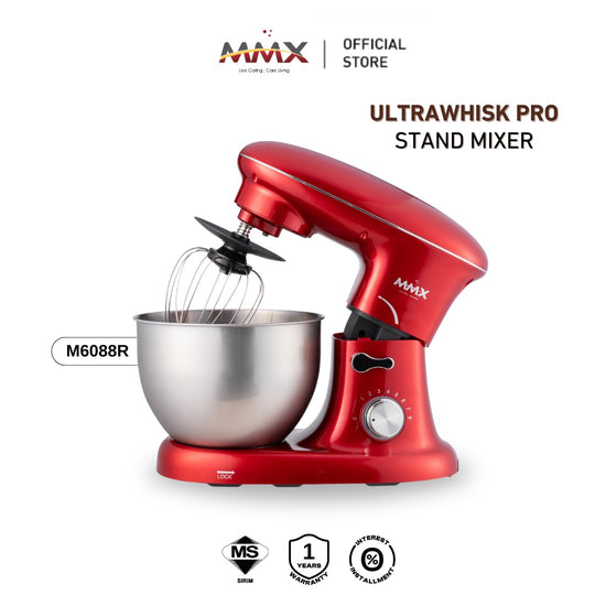 MMX UltraWhisk Pro: 1400W Stand Mixer with 5.5L Stainless Bowl (M6088)