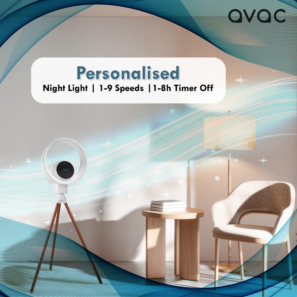 AVAC AeroSense Pro Air Purifier Bladeless Fan: 35W Power, Oscillating Purification (CRO822)