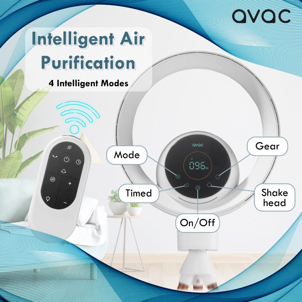 AVAC AeroSense Pro Air Purifier Bladeless Fan: 35W Power, Oscillating Purification (CRO822)