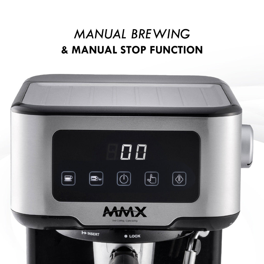MMX Aroma Max CM40 3-in-1 Capsule / Milk Frothing and Espresso Powder 20 Bar Coffee Machine