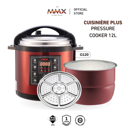 MMX Ewant Cuisinière Plus G120 Classic Digital Pressure Cooker Rice Cooker Steamer 12L