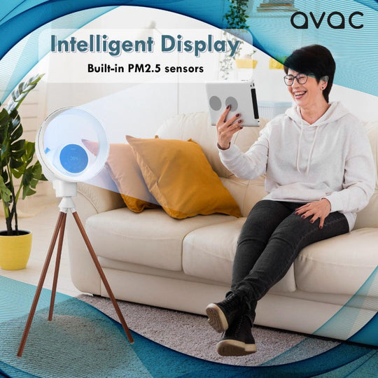 AVAC AeroSense Pro Air Purifier Bladeless Fan: 35W Power, Oscillating Purification (CRO822)