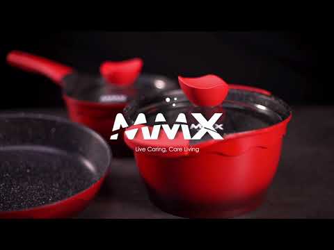 MMX Forte Black Marble Non-Stick 5pcs Cookware Set