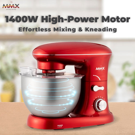 MMX UltraWhisk Pro: 1400W Stand Mixer with 5.5L Stainless Bowl (M6088)