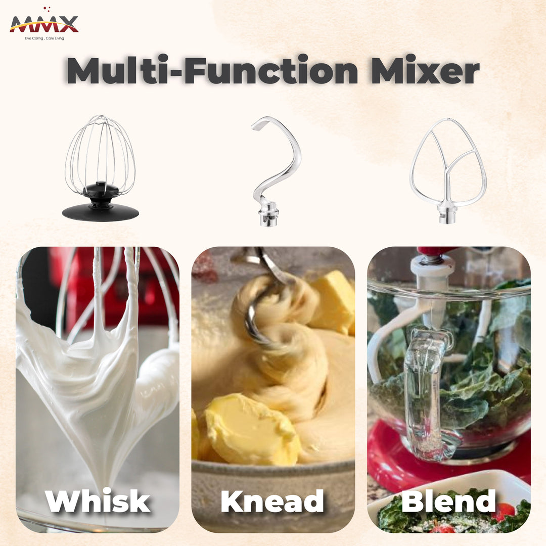 MMX UltraWhisk Pro: 1400W Stand Mixer with 5.5L Stainless Bowl (M6088)