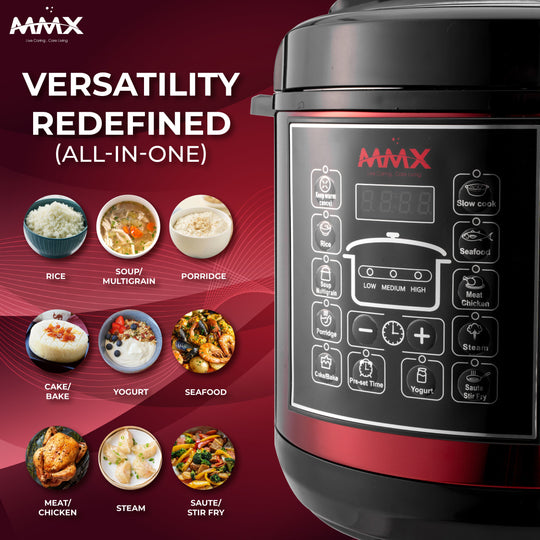 MMX UltraChef (100R) All-in-One Digital Pressure Cooker 6L: Fast, Safe, Delicious